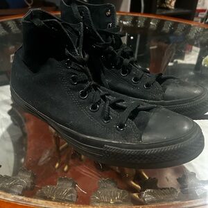 All-Black Converse High Top Size 9 – Like New